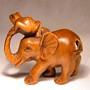 Elephant Wooden Netsuke