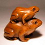 Frog Wooden Netsuke