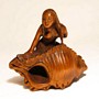 Wooden Netsuke--Mermaid