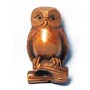 Wooden Netsuke--Owl
