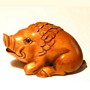 Wooden Netsuke--Pig & Boar