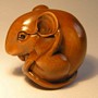 Rat & Mouse Wooden Netsuke