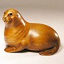 Sea Lion Wooden Netsuke